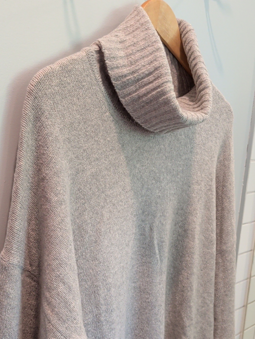 GAP Light Grey Cowl Neck Turtleneck Sweater Dress